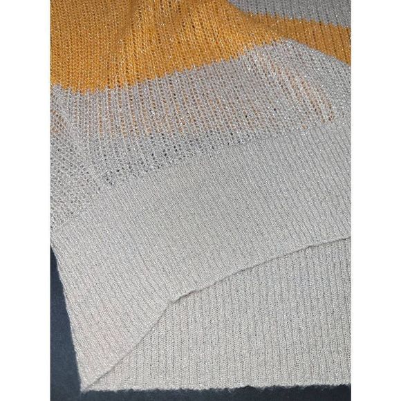 Say What? Women's Short Dolman Sleeves Multicolor Striped Bohemian Top Size L - Picture 9 of 9